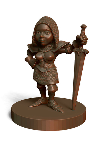 Halfling Paladin 3D Print 290051 Halfling Paladin 3D Print 290051
