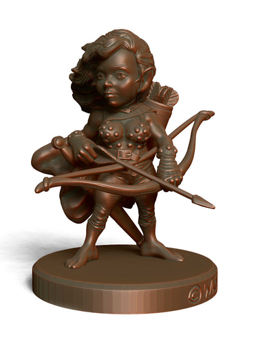 Halfling Ranger 3D Print 290058 Halfling Ranger 3D Print 290058