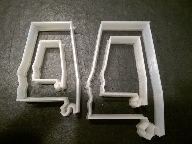 Alabama Cookie Cutter, set of four 3D Print 29317 Alabama Cookie Cutter, set of four 3D Print 29317