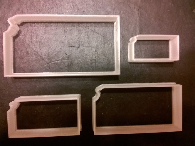 Kansas Cookie Cutter, set of four 3D Print 29349 Kansas Cookie Cutter, set of four 3D Print 29349