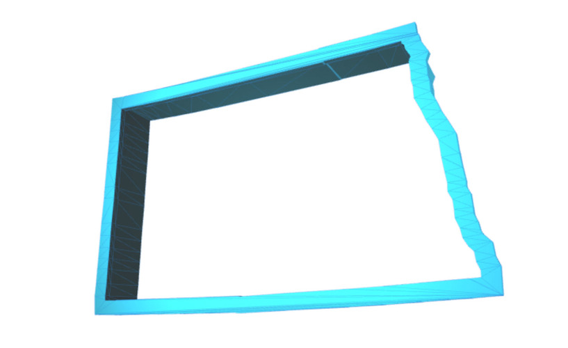North Dakota Cookie Cutter, set of four 3D Print 29372 North Dakota Cookie Cutter, set of four 3D Print 29372