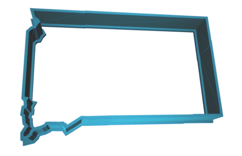 South Dakota Cookie Cutter, set of four 3D Print 29377 South Dakota Cookie Cutter, set of four 3D Print 29377