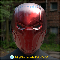 Small Red Hood Helmet - Red Hood Injustice Cosplay Mask STL File 3D Printing 294218
