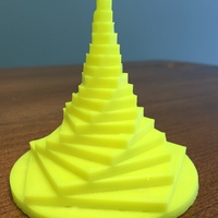 Small Ascending Pentagon Fractal Tower 3D Printing 29625