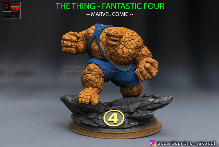 The Thing High Quality - Fantastic Four - Marvel Comic  3D Print 298942