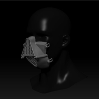 Small Quarantine Mask Darth Vader Style 3D Printing 299408