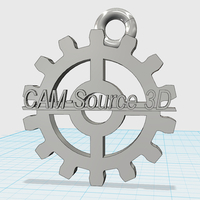 Small CAM-Source 3D gear keychain 3D Printing 29949