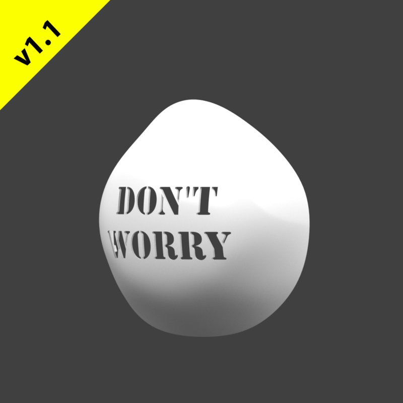 Hopio Dust Mask Cover v1.1 Design 15- Dont Worry