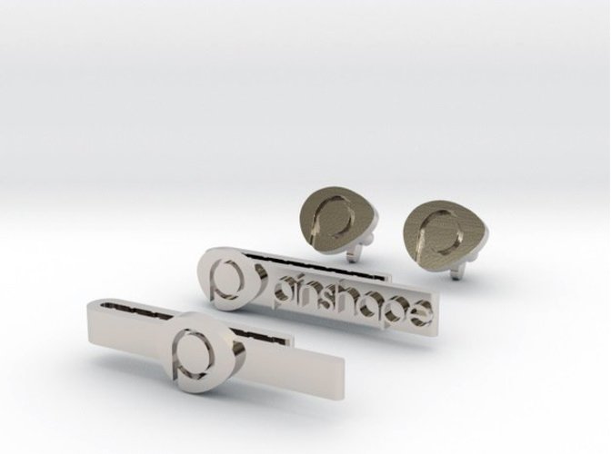 Pinshape Cuff Links and Tie Bars  Set 3D Print 30058