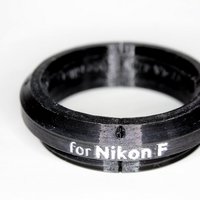 Small Nikon F adapter for GuerillaBeam projectors 3D Printing 30078