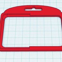 Small Single Badge Holder - rounded corners 3D Printing 30222