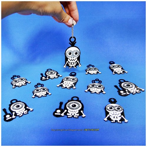 Minions Keychain / Magnets - Skull / Skeleton Version 3D Print 30307