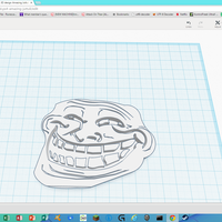 Small 3d troll face 3D Printing 30980