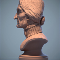 Small Haunted Mansion Aunt Lucretia 3D Printable Bust 3D Printing 309892