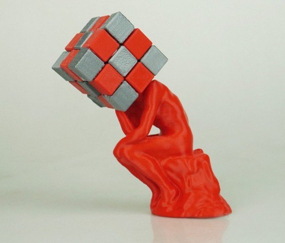 The Thinker / Rubik's Cube  3D Print 31082
