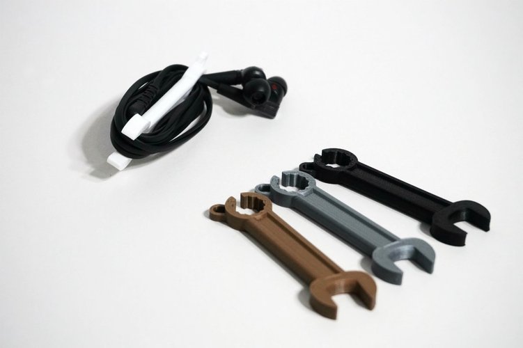 Wrench shaped earphone holder 3D Print 31565