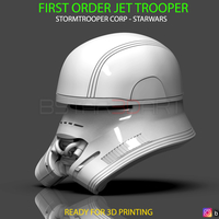 Small First Order JET TROOPER Helmet - Stormtrooper Corp - STARWARS  3D Printing 315900