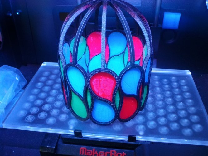 Pseudo Stained Glass lamp 3D Print 31635