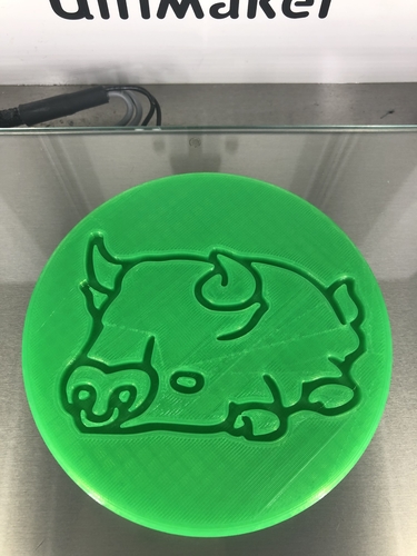 Bull chibimals coaster (pair) 3D Print 316522 Bull chibimals coaster (pair) 3D Print 316522