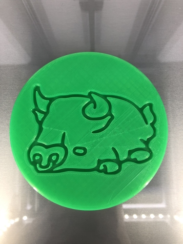 Bull chibimals coaster (pair) 3D Print 316523 Bull chibimals coaster (pair) 3D Print 316523