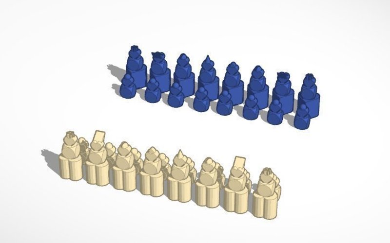 Heart #Chess 3D Print 31687