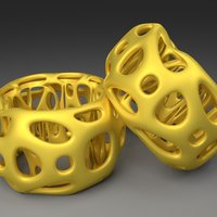 Small Napkin Ring - Voronoi Style 3D Printing 31944