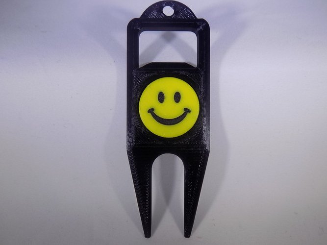 SMILEY FACE Golf Ball Marker 3D Print 32046