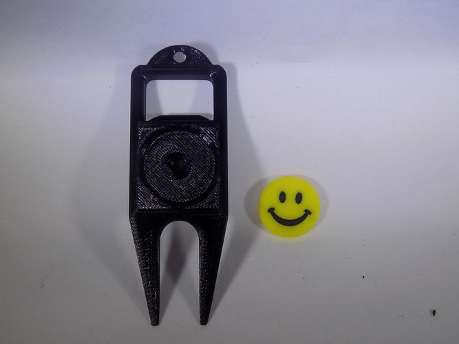 SMILEY FACE Golf Ball Marker 3D Print 32047