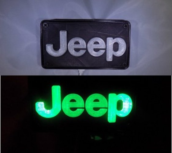 Jeep Emblem LED Light/Nightlight 3D Print 32130