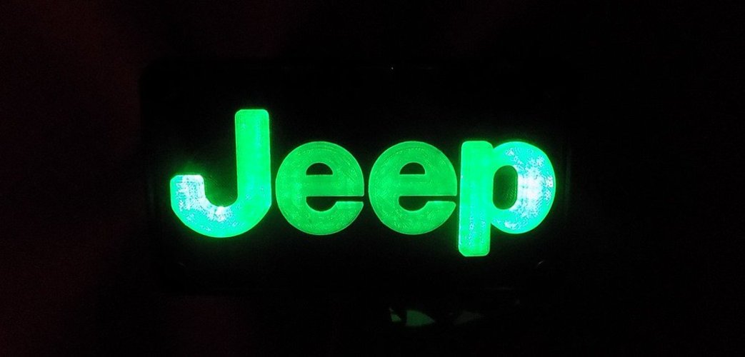 Jeep Emblem LED Light/Nightlight 3D Print 32134