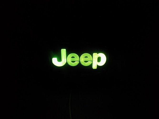 Jeep Emblem LED Light/Nightlight 3D Print 32136