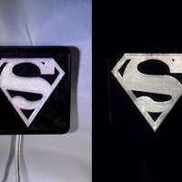 Small SUPERMAN LED Light/Nightlight 3D Printing 32148