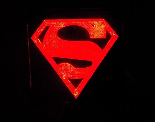 SUPERMAN LED Light/Nightlight 3D Print 32150