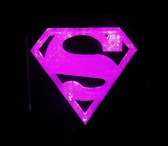 SUPERMAN LED Light/Nightlight 3D Print 32152