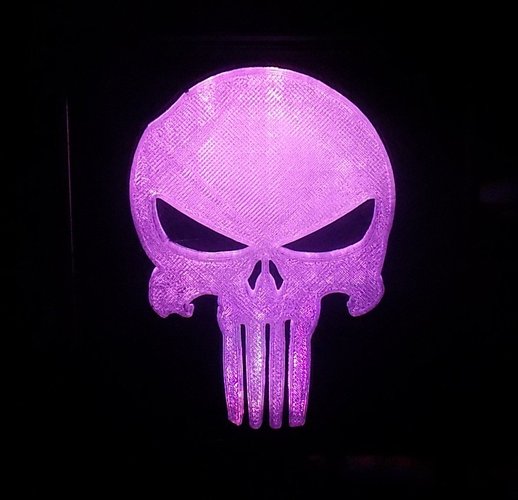 Punisher LED Light/Nightlight 3D Print 32172