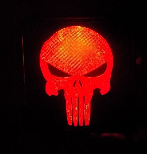 Punisher LED Light/Nightlight 3D Print 32174