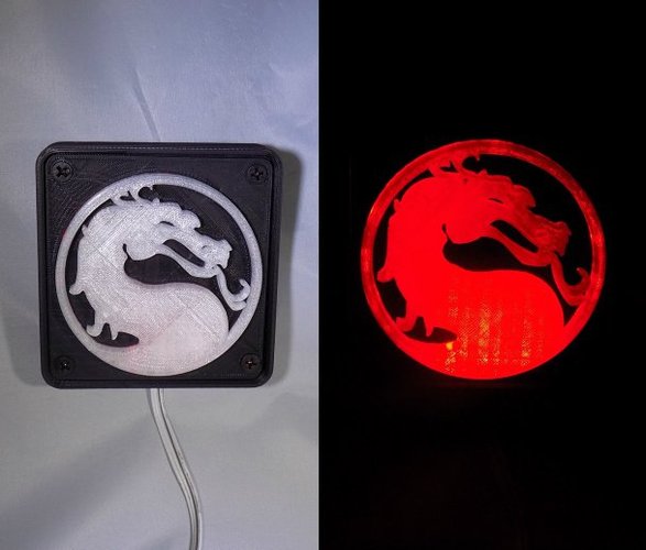 Mortal Kombat LED Light/NightLight 3D Print 32184