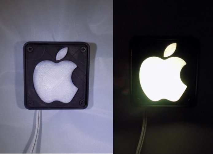 Apple Logo LED Nightlight/Lamp 3D Print 32219