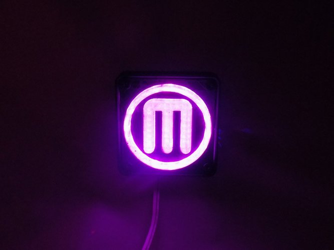 Makerbot M Logo LED Nightlight/Lamp 3D Print 32243
