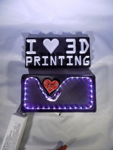 I <3 3D PRINTING LED Sign/Nightlight 3D Print 32250