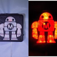 Small Maker Faire LED Robot sign/nightlight 3D Printing 32255