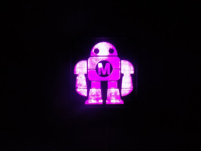 Maker Faire LED Robot sign/nightlight 3D Print 32262