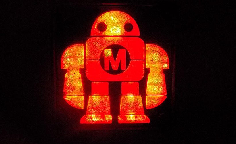 Maker Faire LED Robot sign/nightlight 3D Print 32263