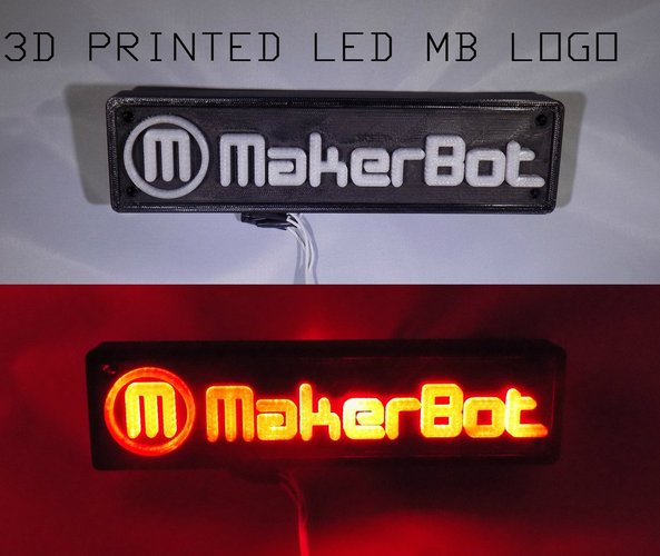 LED Makerbot Logo Nightlight 3D Print 32267
