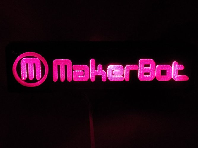 LED Makerbot Logo Nightlight 3D Print 32272