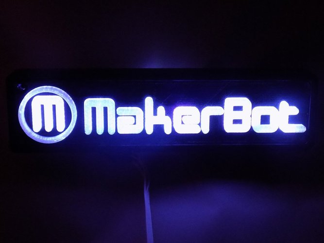 LED Makerbot Logo Nightlight 3D Print 32273