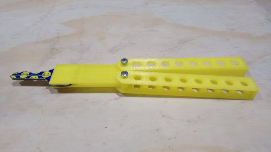 Butterfly Knife Key Holder 3D Print 32305