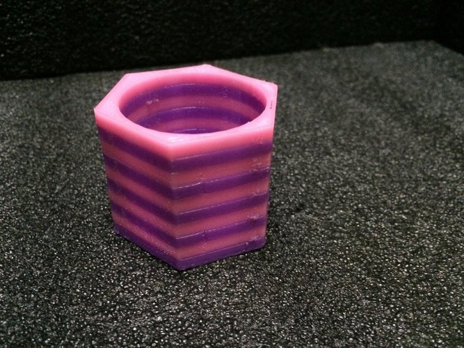 40 mm Hex LED Candle Holder - Dual Extrusion 3D Print 32331