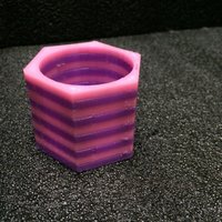 Small 40 mm Hex LED Candle Holder - Dual Extrusion 3D Printing 32331