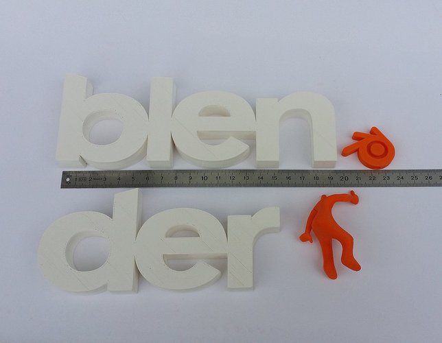 Big letters logo Blender + Blender guy 3D Print 32470